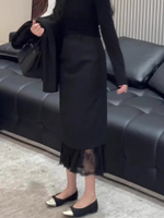 Чёрная юбка миди