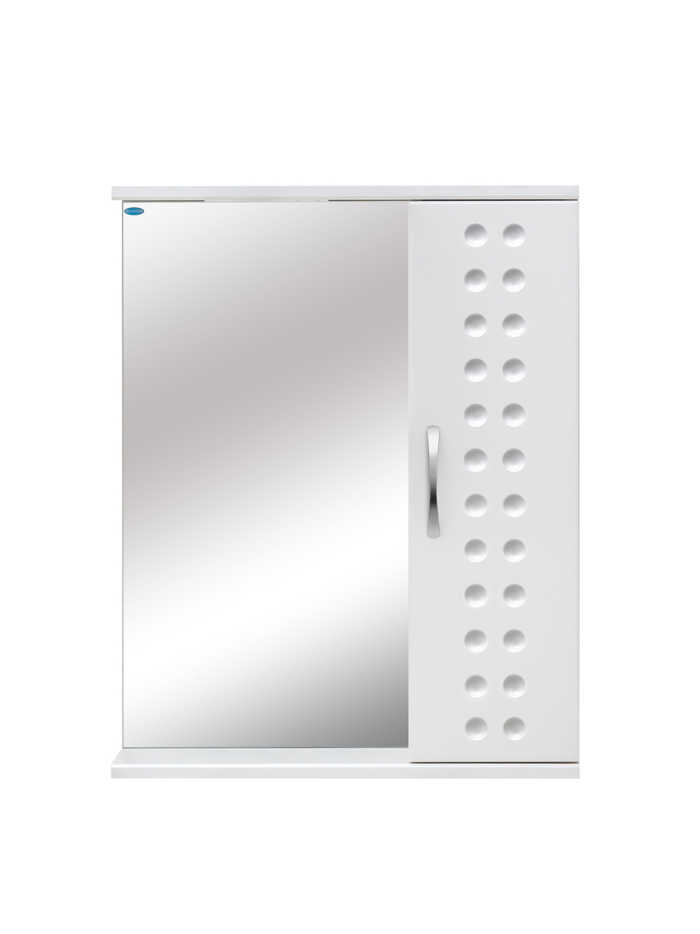 Шкаф зеркальный Посейдон 500, белый, арт. 00308