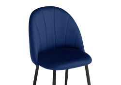 Стул на металлокаркасе Логан синий / черный