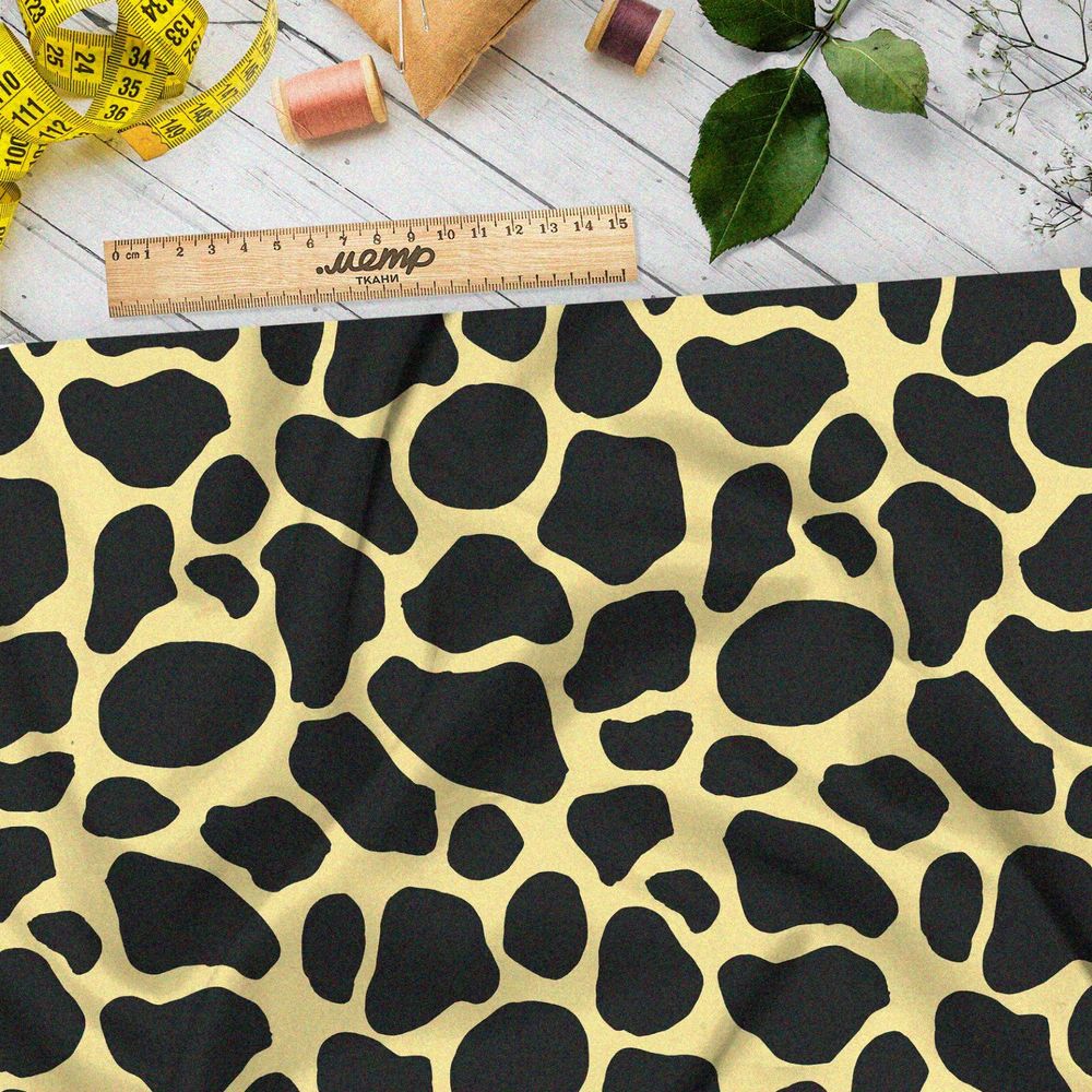 Ткань мембрана жёлто-чёрный жираф