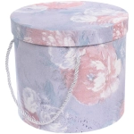 Коробка подарочная «Акварельные цветы» 22*22*19 см, серый