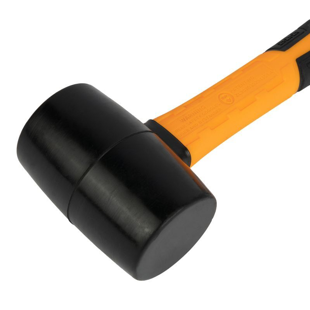 Киянка резиновая черная 220 гр с фиберглассовой рукояткой INGCO