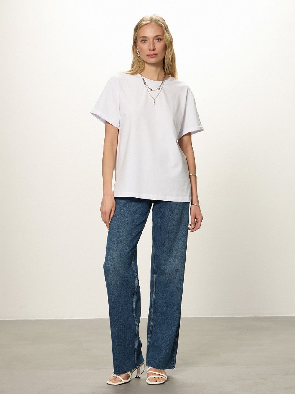 Футболка оверсайз белая (Размер L)