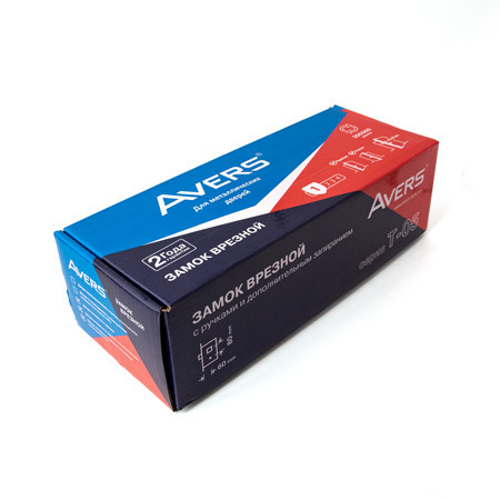 Замок врезной Avers T-0523-C-AB-R