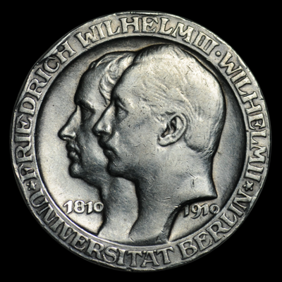 Юбилейная серебряная монета 3 марки 1910 г. Германия