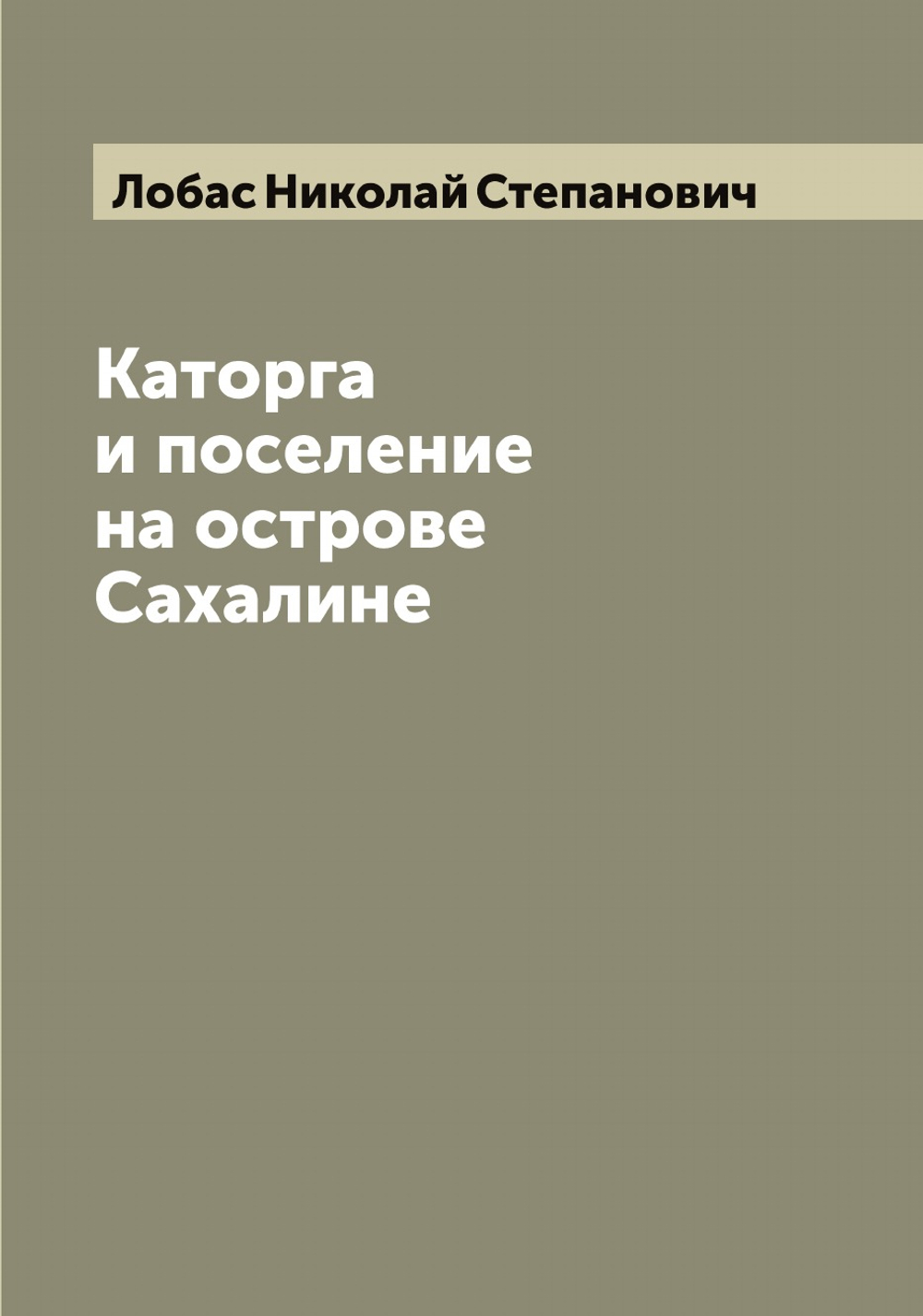 Каторга и поселение на острове Сахалине | Лобас Николай Степанович