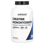Nutricost, Performance, моногидрат креатина, 180 капсул (750 мг на капсулу)