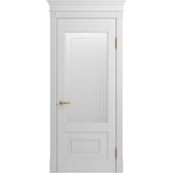 Межкомнатная дверь массив бука Viporte Неаполь белая эмаль остеклённая