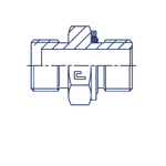 Штуцер FH BSP 1/4 - BSP 1/4 (o-ring)