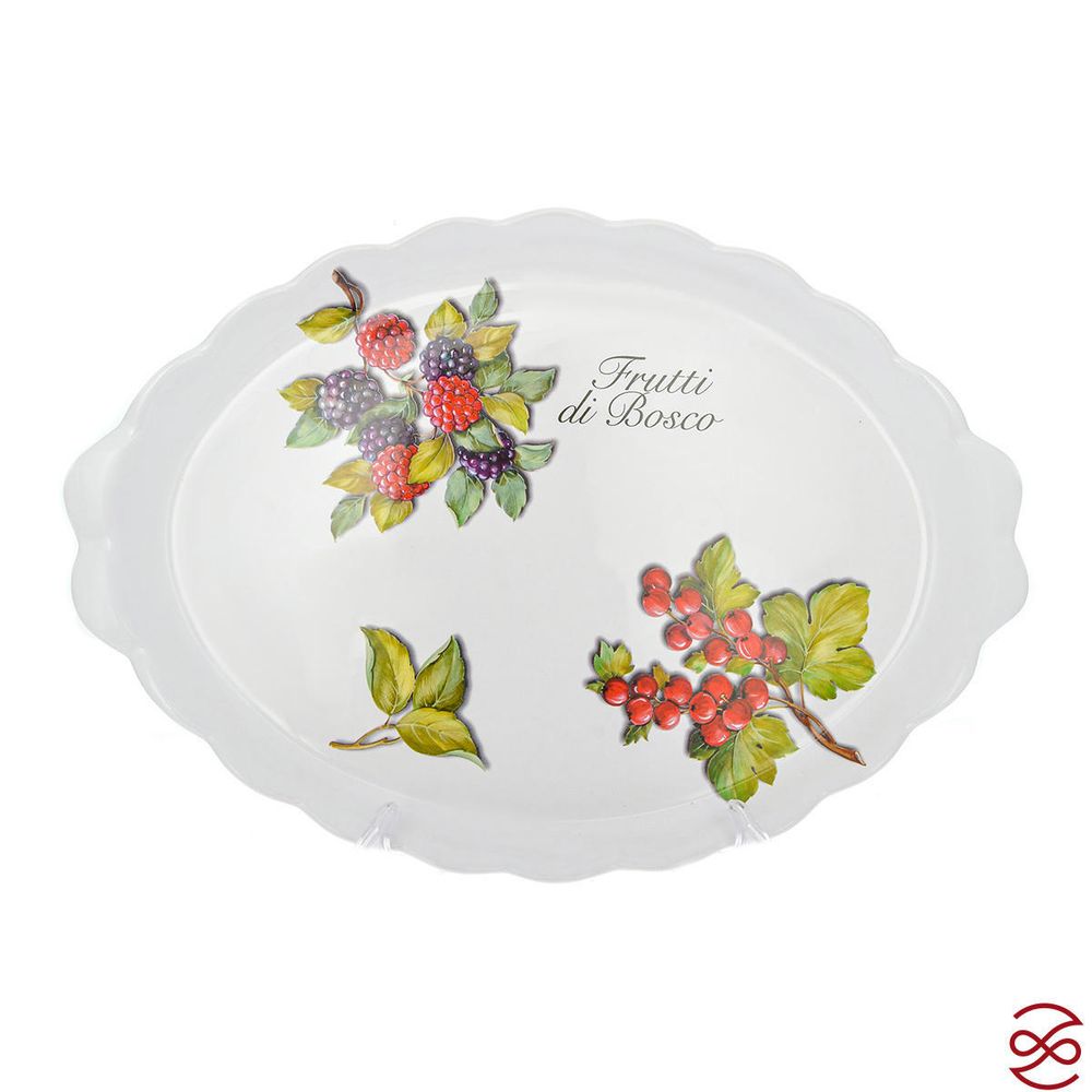 Блюдо овальное NUOVA CER Лесные ягоды 38см