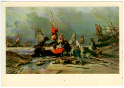 Почтовая открытка СССР - После бури. Луи-Габриэль-Эжен Изабе