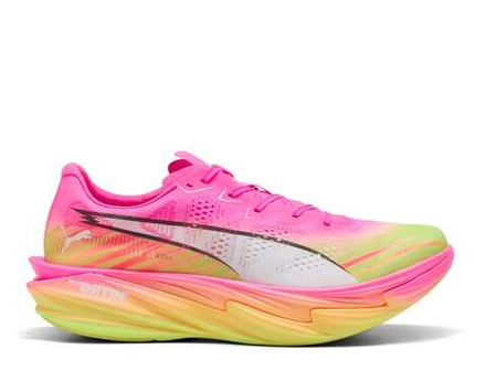 Мужские беговые кроссовки Puma Deviate Nitro Elite 4 Showtime Pack M розово-жёлтые
