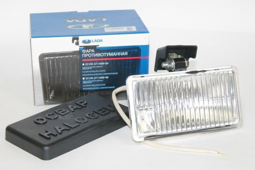 Фара п/туман. прямоуг. белые, с крышкой (2212.3743-04) (ОСВАР) (LADA)