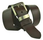 Классический мужской джинсовый коричневый ремень 40 мм из натуральной кожи 40maybik-057