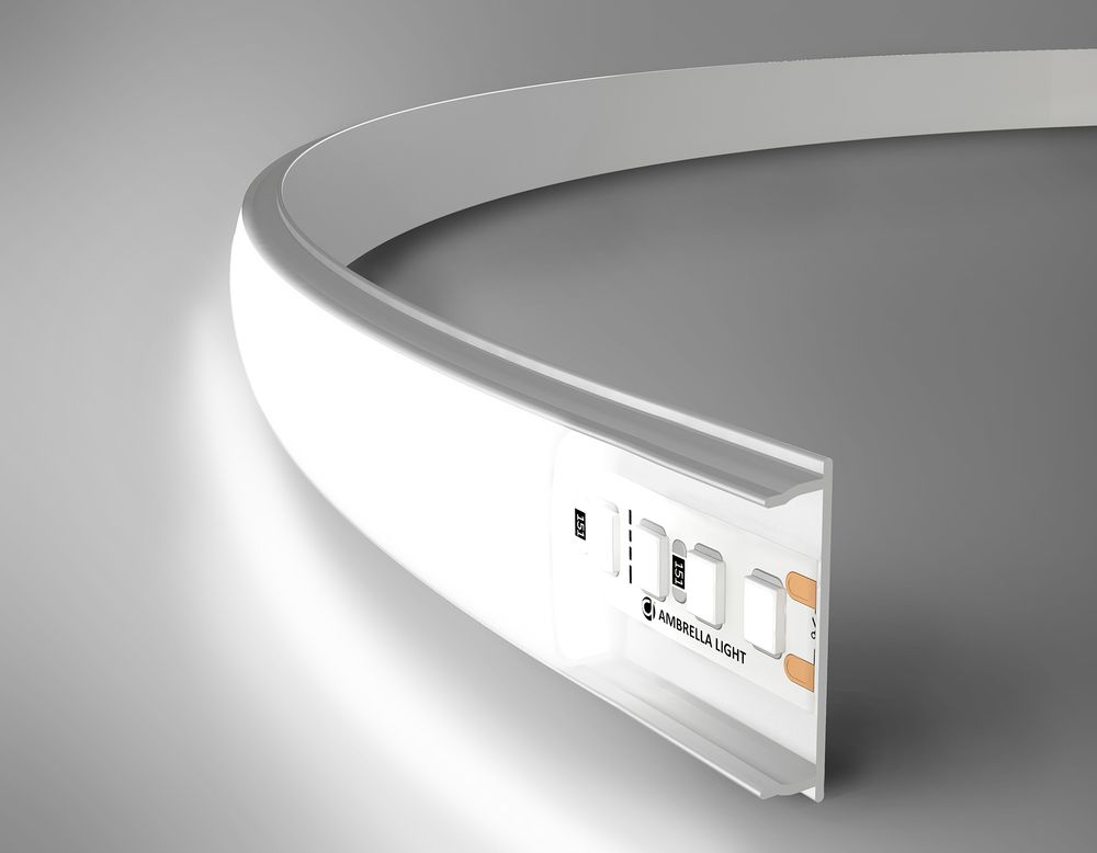 Ambrella Алюминиевый профиль накладной гибкий 18*4 для светодиодной ленты до 15мм Alum Profile GP1600WH