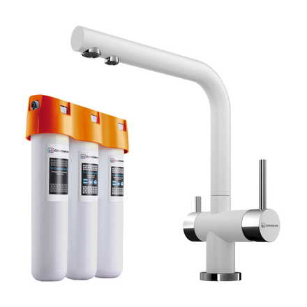 Купить Комплект смеситель+фильтр Nagano-WH + Pure drop Lite