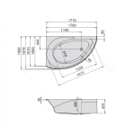 Ванна Hoesch Spectra 170х100 см, правая, со съемной панелью, 3662