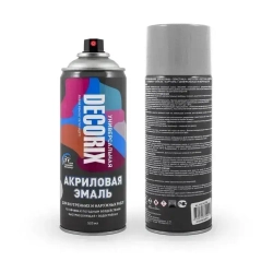 Краска серебро в баллончике глянцевая акриловая DECORIX - эмаль аэрозольная для любых поверхностей 520 мл