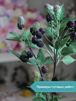 Молд силиконовый для лепки "лист Ежевики" / форма для оттиска листьев гортензии, малины, мяты)