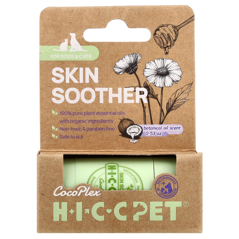 HICC Pet, Skin Soother, для собак и кошек, растительное масло, 0,53 унции
