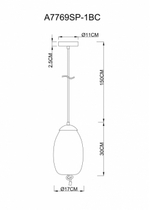 Подвесной светодиодный светильник Arte Lamp CODY A7769SP-1BC