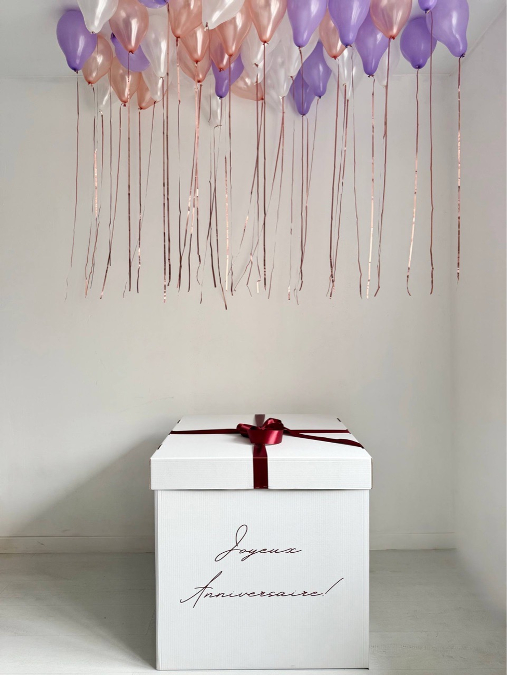 Большая коробка сюрприз бабочки/вино №5110