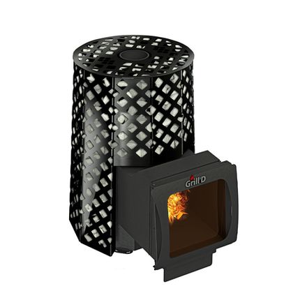 Дровяная банная печь Grill'D Violet Romb Long Window Max