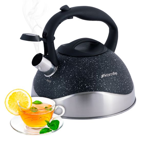 Чайник 2,8 л. из нержавеющей стали со свистком Kamille KM-0686B