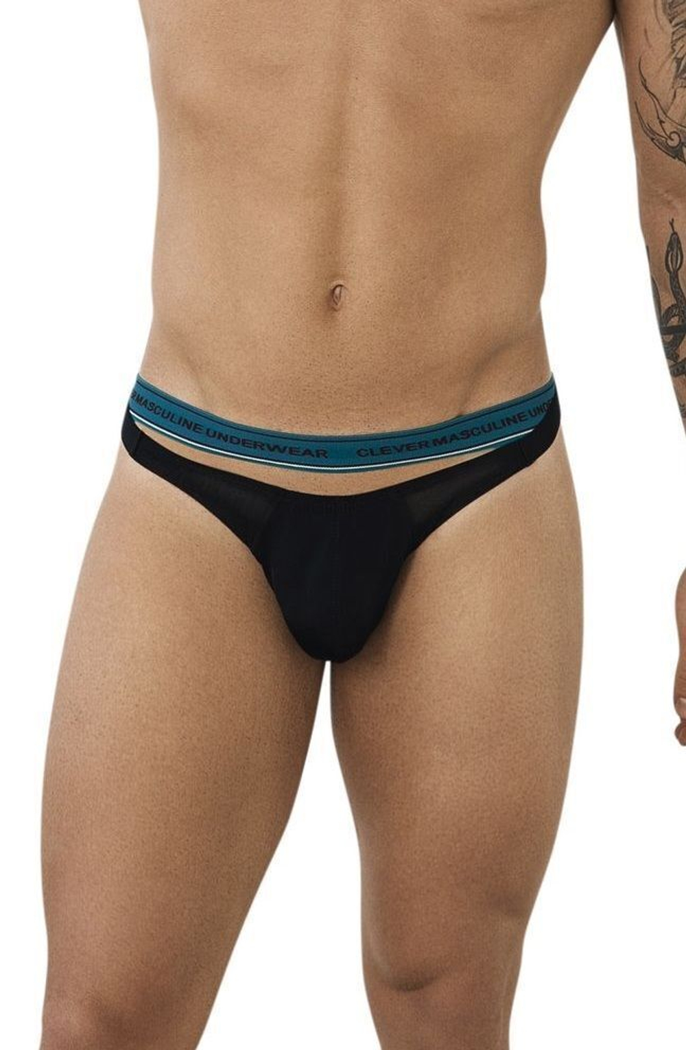 Черные мужские трусы-слипы с двойной резинкой Utopia Brief (Размер: XL) (Цвет: черный)