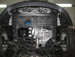 Защита картера двигателя, КПП (2 мм, сталь) для Hyundai Sonata 2010-2014 (V = 2.0; 2.4), Hyundai Grandeur 2011-2016 (V = 3.0 AT) Sheriff.10.1923