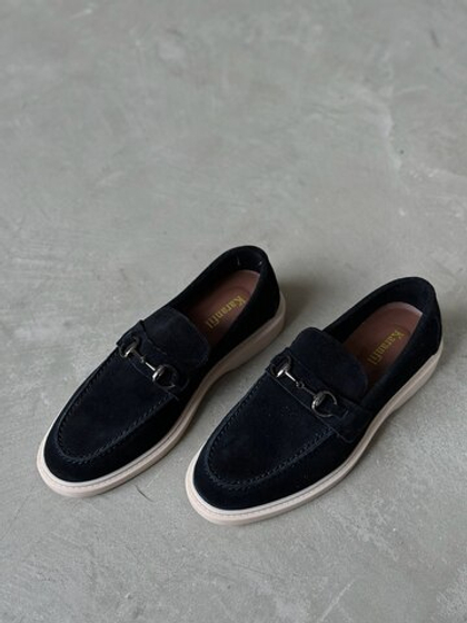 Лоферы из натуральной замши