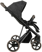 Детская коляска Roan Sol Vintage Luxury 2.0 3 в 1 с автокреслом Pituso Santiso Pro PIX/55/D Pixel/Dark/Nickel/руч.Cappuccino