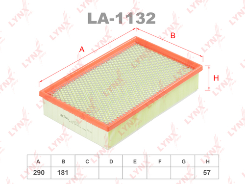 Фильтр воздушный  LYNXauto  LA-1132