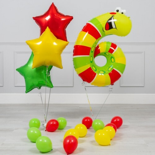 Композиция из шаров «Цифра Гусеница»