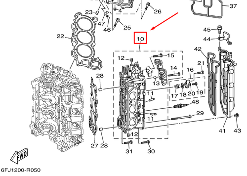 6P2-11120-11-9S CYLINDER HEAD ASSY 2