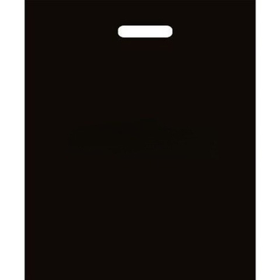 Пакет с прорубной ручкой ПВД 40х45 (60 мкм) черный (100 шт.)