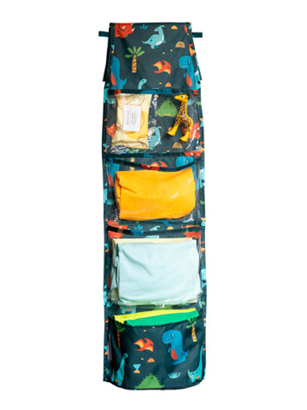 Кармашки в садик 83х24 Динозавры принт (синий)