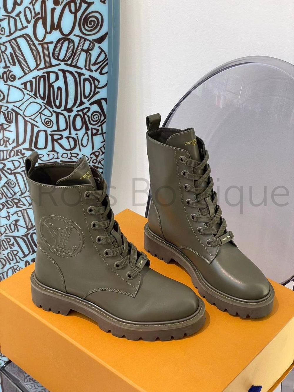 Ботинки Territory Flat Rangers Louis Vuitton (Луи Виттон) цвета хаки