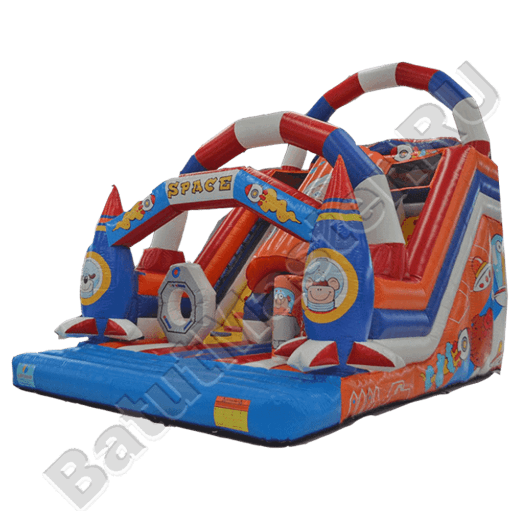 Коммерческий надувной батут "Новая ракета" 8*5*6 м
