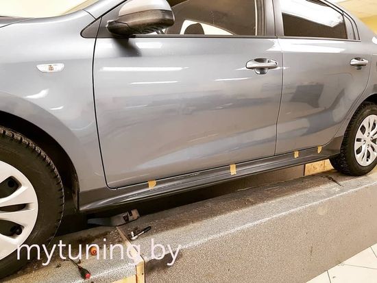 Накладки KUDOS на пороги для Kia Rio 4(IV)