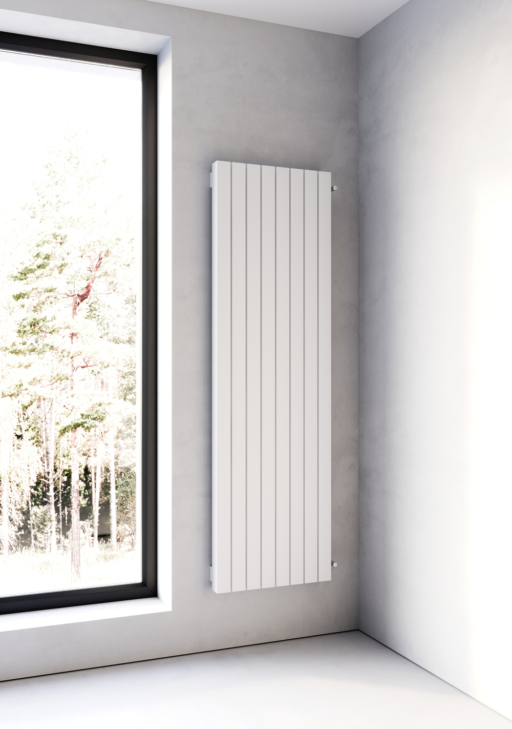 Вертикальные дизайн-радиаторы 60*60 1250мм с нижним подключением