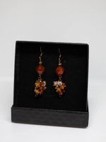 Серьги из сердолика с медной фурнитурой