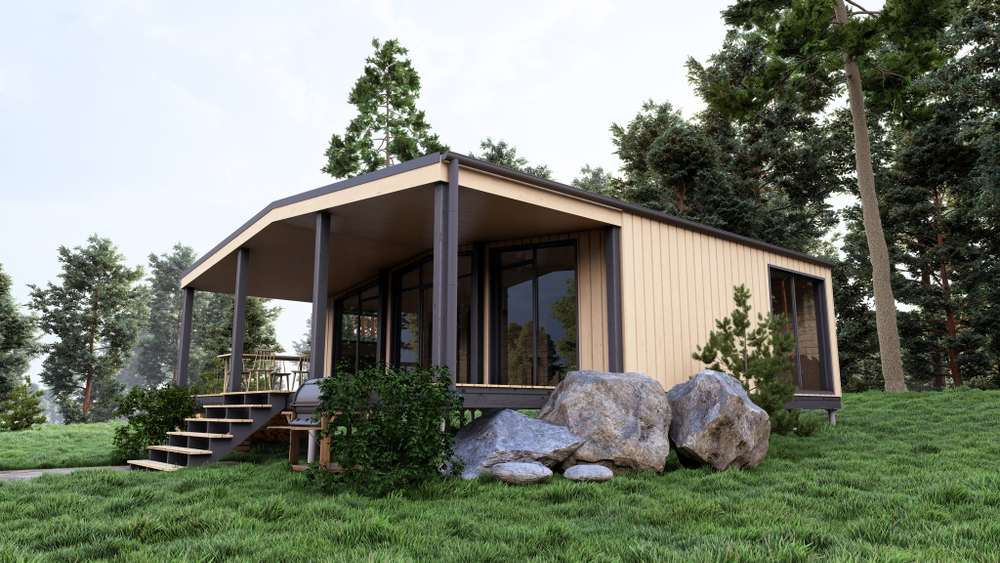 Модульный дом, каркасный