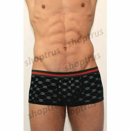 Мужские трусы хипсы черные Gucci Hip Boxer