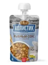 Деревенские лакомства Холистик Премьер Рыбный соус из лосося для кошек, 90г
