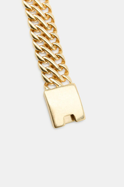 ZARA НАБОР ИЗ ДВУХ МЕТАЛЛИЧЕСКИХ МАССИВНЫХ БРАСЛЕТОВ, ЗОЛОТИСТЫЙ