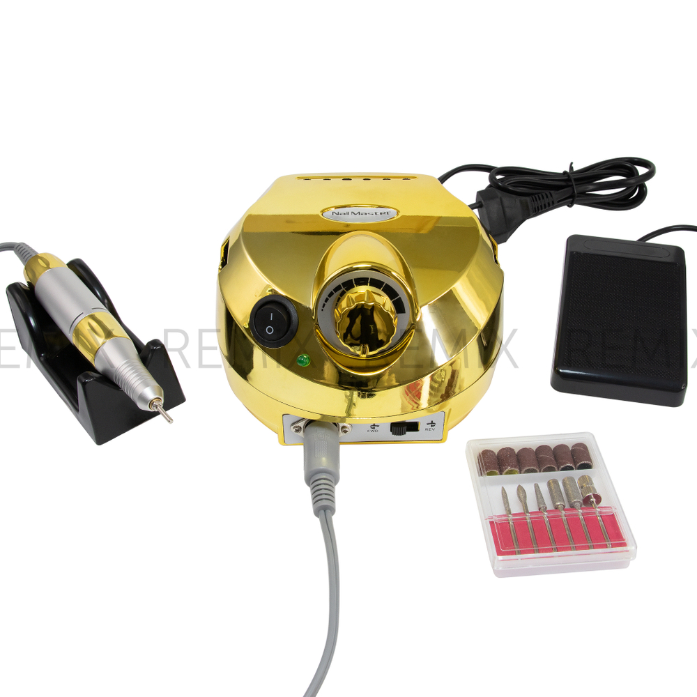 Аппарат для маникюра и педикюра зеркальный, DM-202 NAIL POLISHER, 65W, 35000 об/мин, GOLD