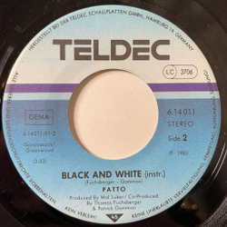 Винтажная виниловая пластинка LP Patto Black And White (Germany 1983) 7 дюймов, 45 RPM, Single
