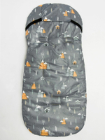 Конверт зимний меховой AMAROBABY Snowy Travel Горы, серый, 105 см.