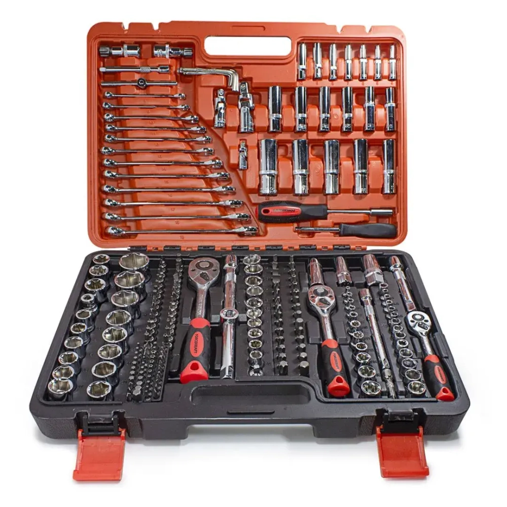 Набор инструментов 216пр. 1/4''3/8''1/2''(6гр.)(4-32мм) FORCEKRAFT FK-38841New